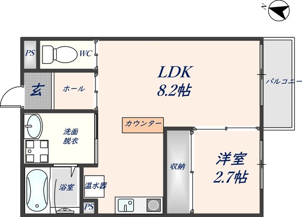 河内花園駅 徒歩5分 3階の物件間取画像